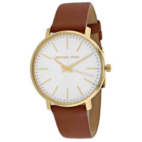 michael kors women's leather watch